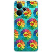 Прозорий чохол BoxFace Realme 14T Hippie Flowers
