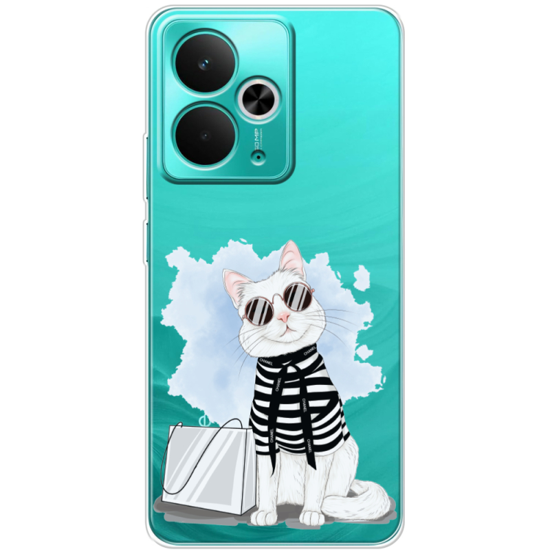 Прозорий чохол BoxFace Realme 14T Cat Style