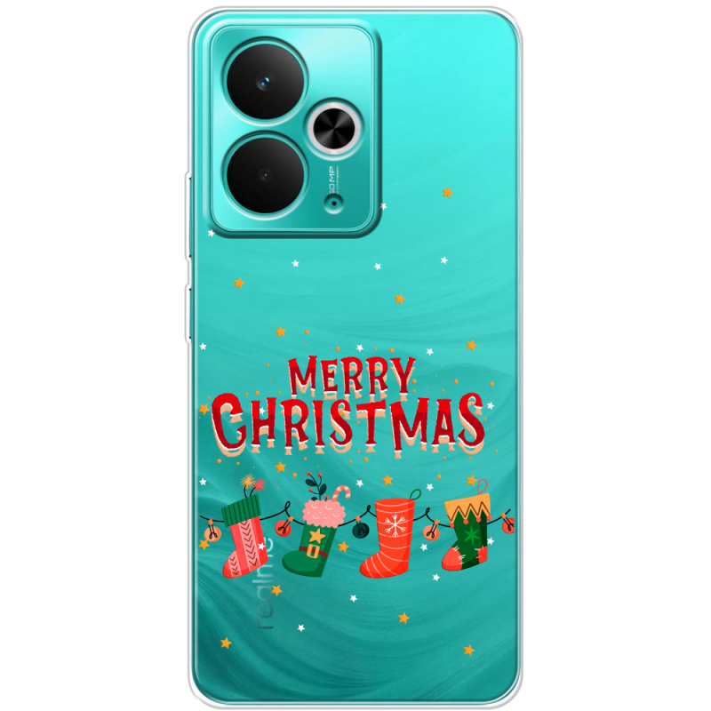 Прозорий чохол BoxFace Realme 14T Merry Christmas