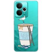Прозорий чохол BoxFace Realme 14T Segull in Cofee Pool