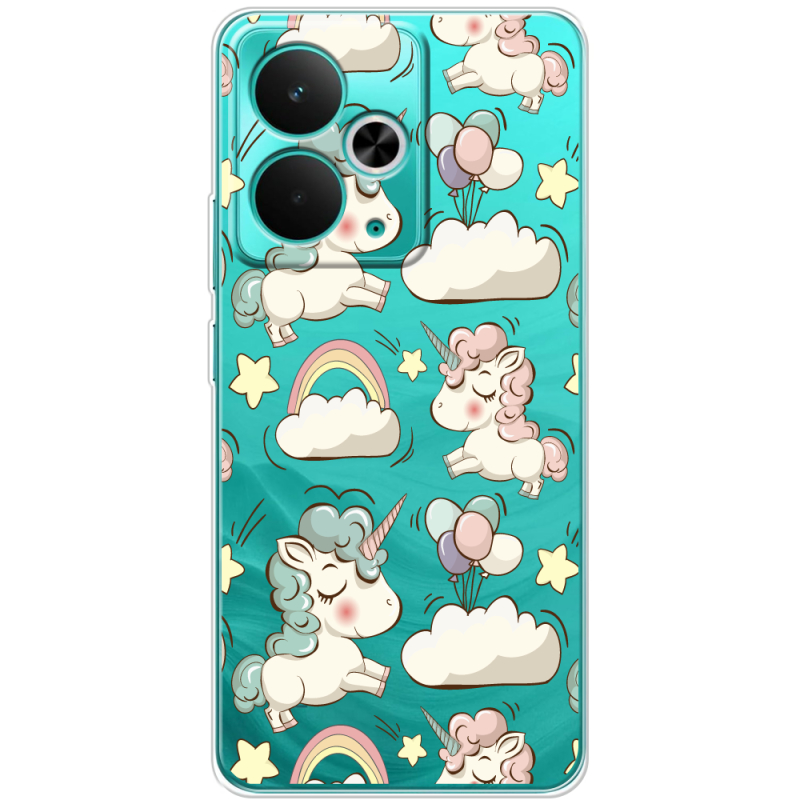 Прозорий чохол BoxFace Realme 14T Unicorns