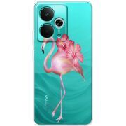 Прозорий чохол BoxFace Realme 14T Floral Flamingo
