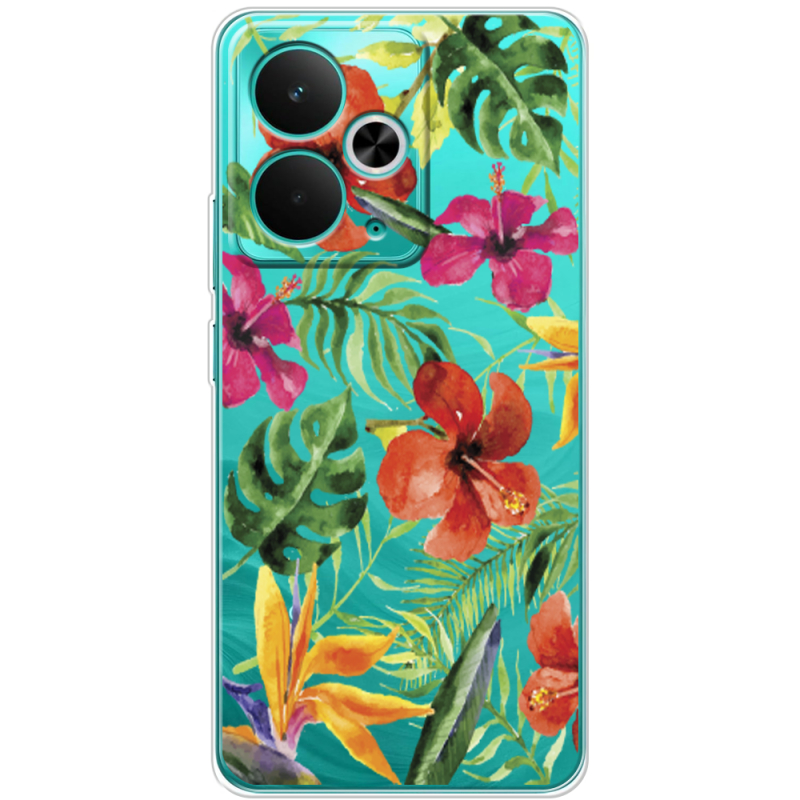 Прозорий чохол BoxFace Realme 14T Tropical Flowers