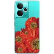 Прозорий чохол BoxFace Realme 14T Red Poppies