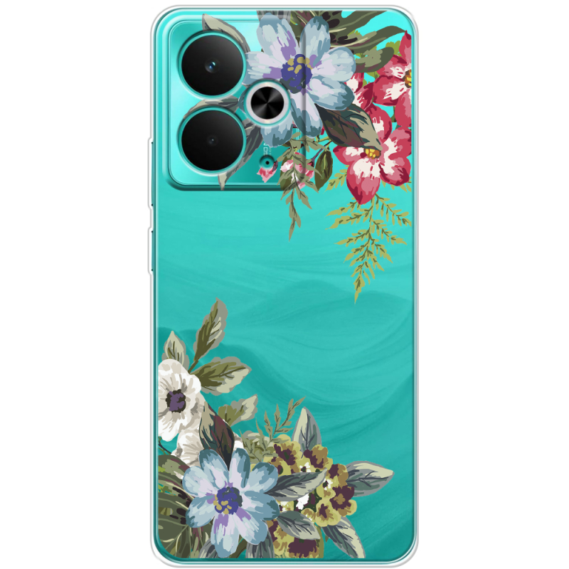 Прозорий чохол BoxFace Realme 14T Floral