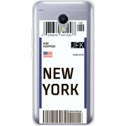 Прозрачный чехол Uprint Meizu M5s Ticket New York
