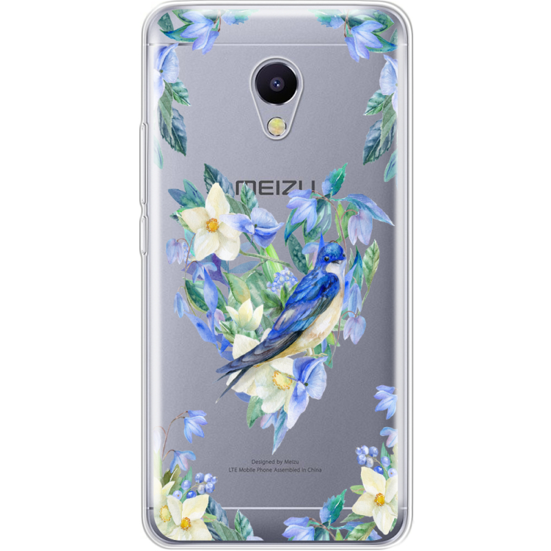 Прозрачный чехол Uprint Meizu M5s Spring Bird