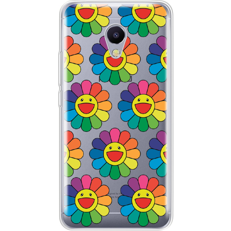 Прозрачный чехол Uprint Meizu M5s Hippie Flowers
