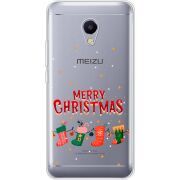 Прозрачный чехол Uprint Meizu M5s Merry Christmas