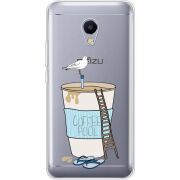 Прозрачный чехол Uprint Meizu M5s Segull in Cofee Pool
