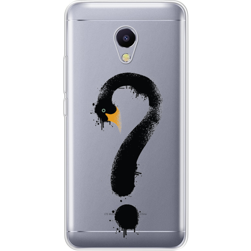 Прозрачный чехол Uprint Meizu M5s Swan question