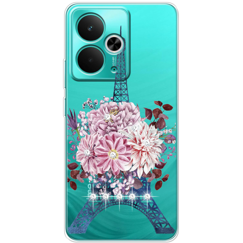 Чохол зі стразами Realme 14T Eiffel Tower