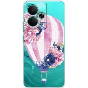 Чохол зі стразами Realme 14T Pink Air Baloon