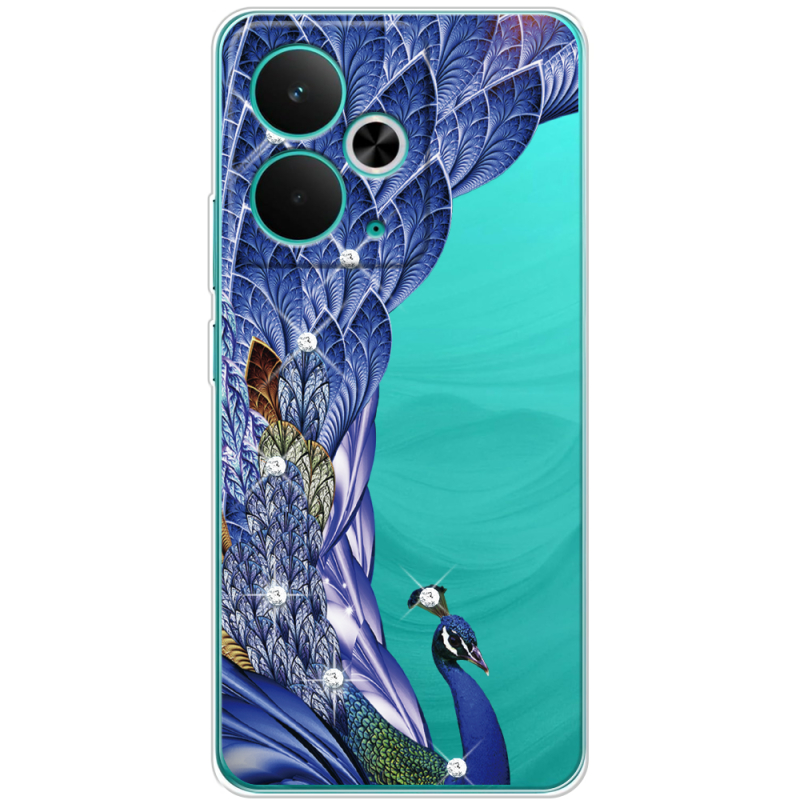 Чохол зі стразами Realme 14T Peafowl