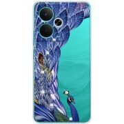 Чохол зі стразами Realme 14T Peafowl