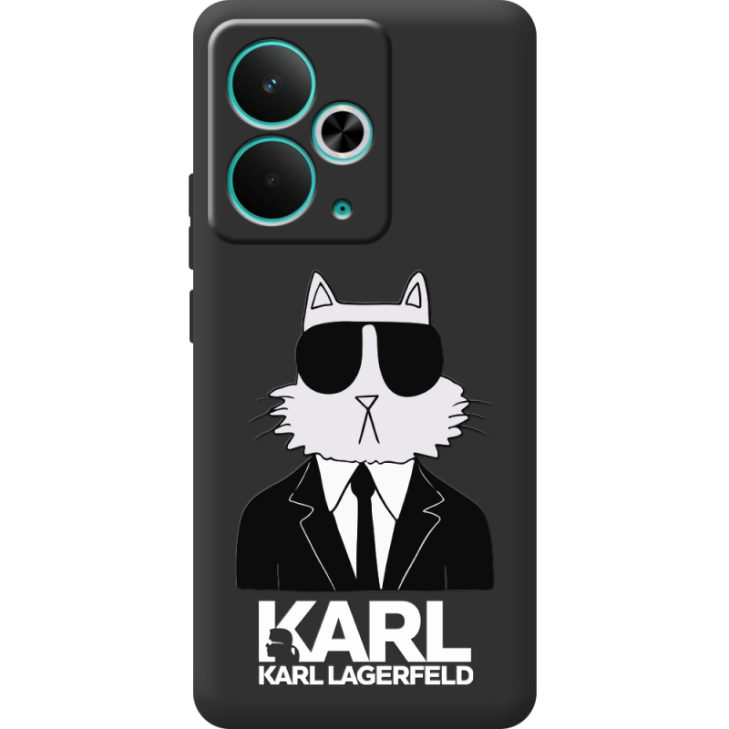Чорний чохол BoxFace Realme 14T Cat in Black