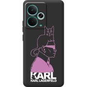 Чорний чохол BoxFace Realme 14T Pink Karl