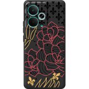 Чорний чохол BoxFace Realme 14T FranceFlowers