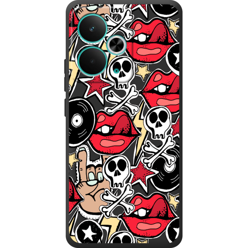 Чорний чохол BoxFace Realme 14T Rock Graffiti
