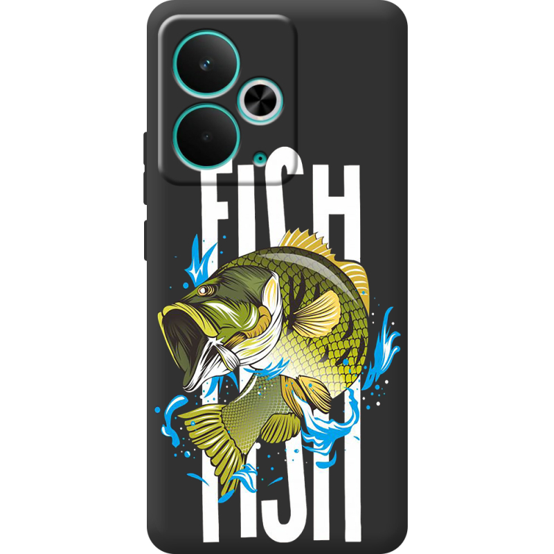 Чорний чохол BoxFace Realme 14T Fish