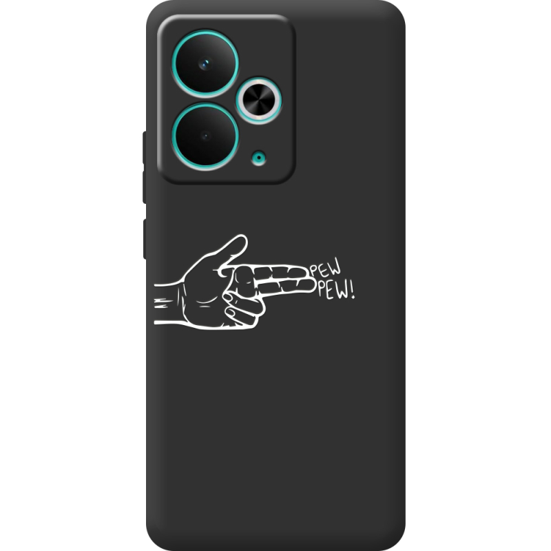 Чорний чохол BoxFace Realme 14T Pew Pew
