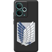 Чорний чохол BoxFace Realme 14T Атака Титанов Крылья Свободы