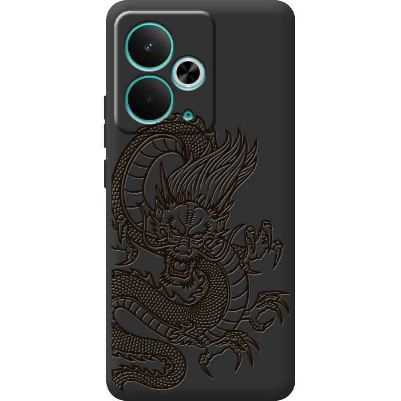 Чорний чохол BoxFace Realme 14T Chinese Dragon