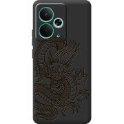 Чорний чохол BoxFace Realme 14T Chinese Dragon