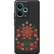 Чорний чохол BoxFace Realme 14T Ukrainian Ornament