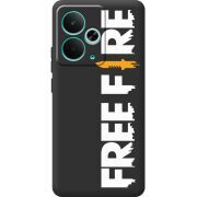 Чорний чохол BoxFace Realme 14T Free Fire White Logo