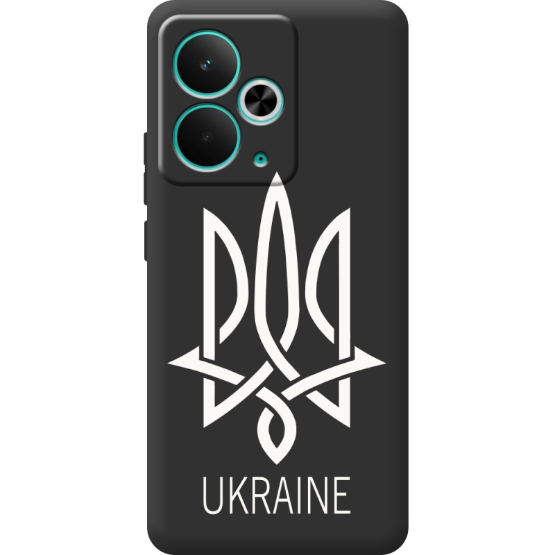 Чорний чохол BoxFace Realme 14T Тризуб монограмма ukraine