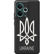Чорний чохол BoxFace Realme 14T Тризуб монограмма ukraine