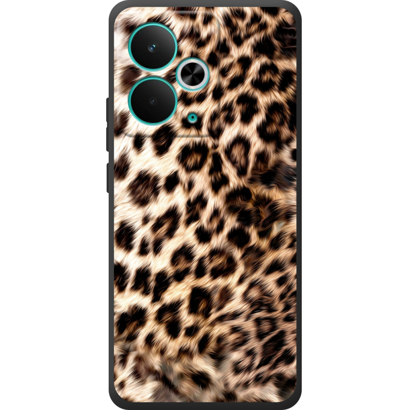 Чорний чохол BoxFace Realme 14T Леопардовий