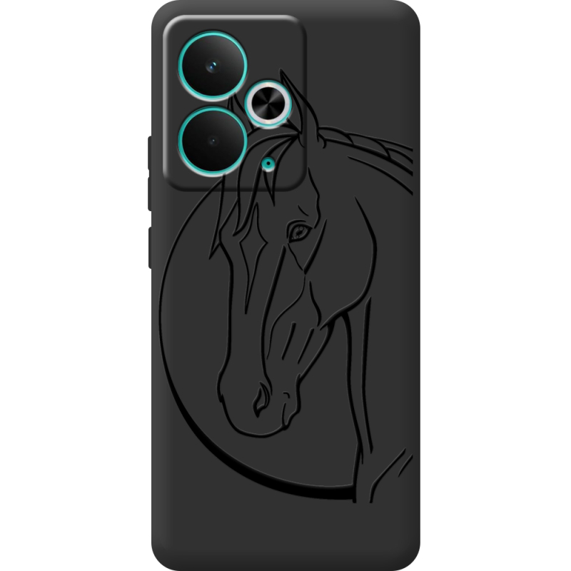 Чорний чохол BoxFace Realme 14T Horse