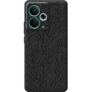 Чорний чохол BoxFace Realme 14T Leaves