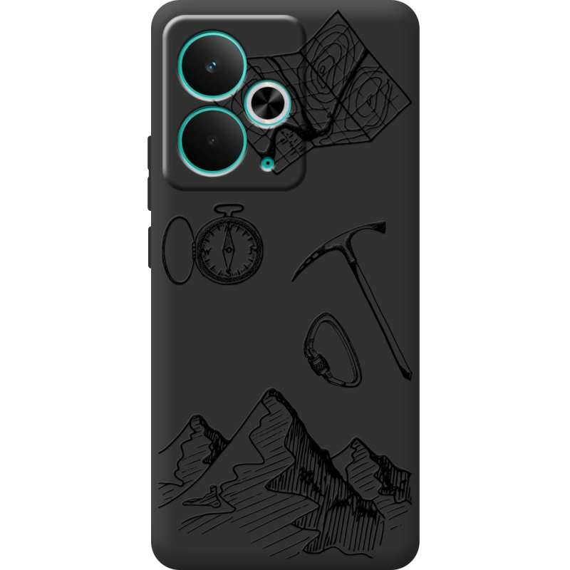 Чорний чохол BoxFace Realme 14T Mountains