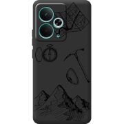 Чорний чохол BoxFace Realme 14T Mountains