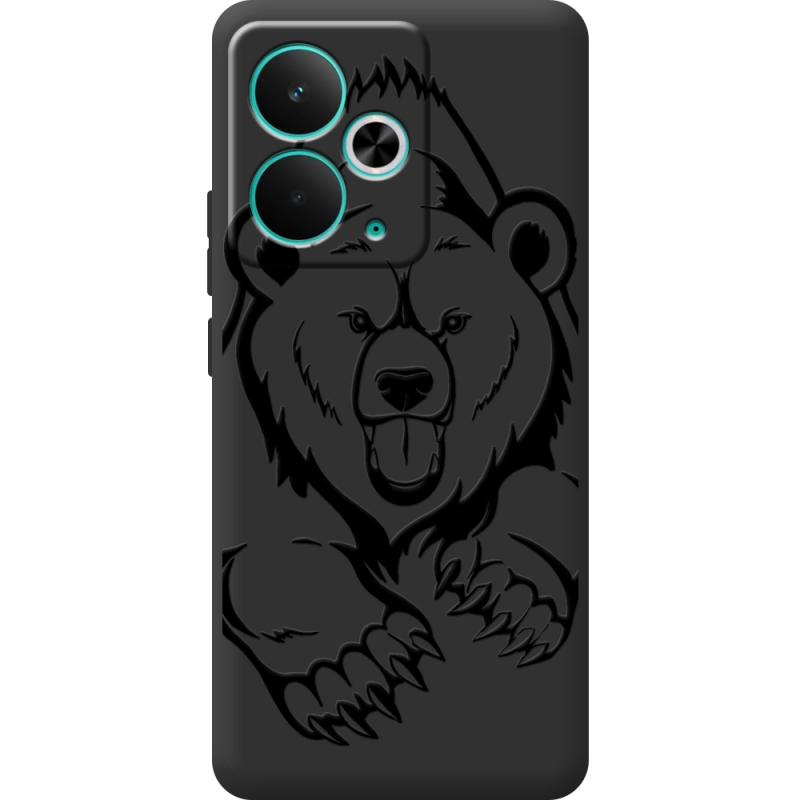 Чорний чохол BoxFace Realme 14T Grizzly Bear