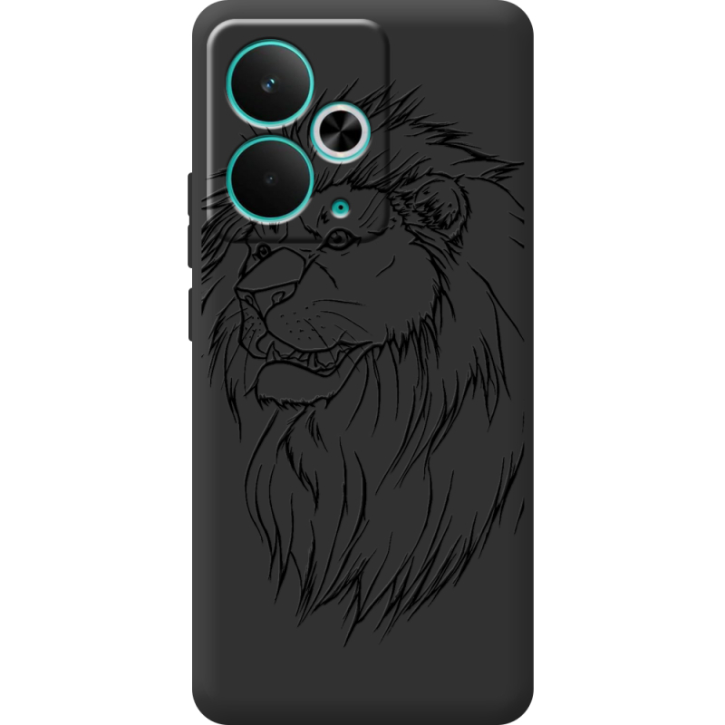 Чорний чохол BoxFace Realme 14T Lion