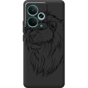 Чорний чохол BoxFace Realme 14T Lion
