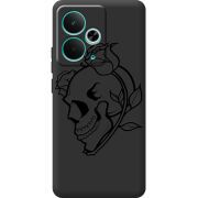 Чорний чохол BoxFace Realme 14T Skull and Roses
