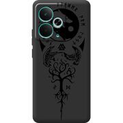 Чорний чохол BoxFace Realme 14T Hugin and Munin