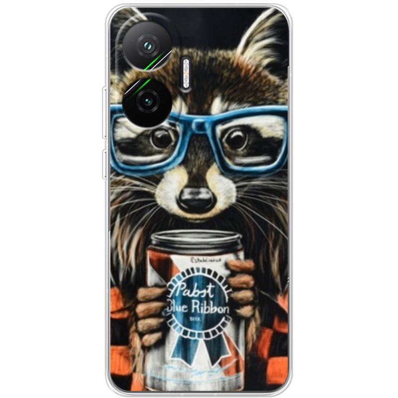 Чохол BoxFace Poco F7 Енот с банкой