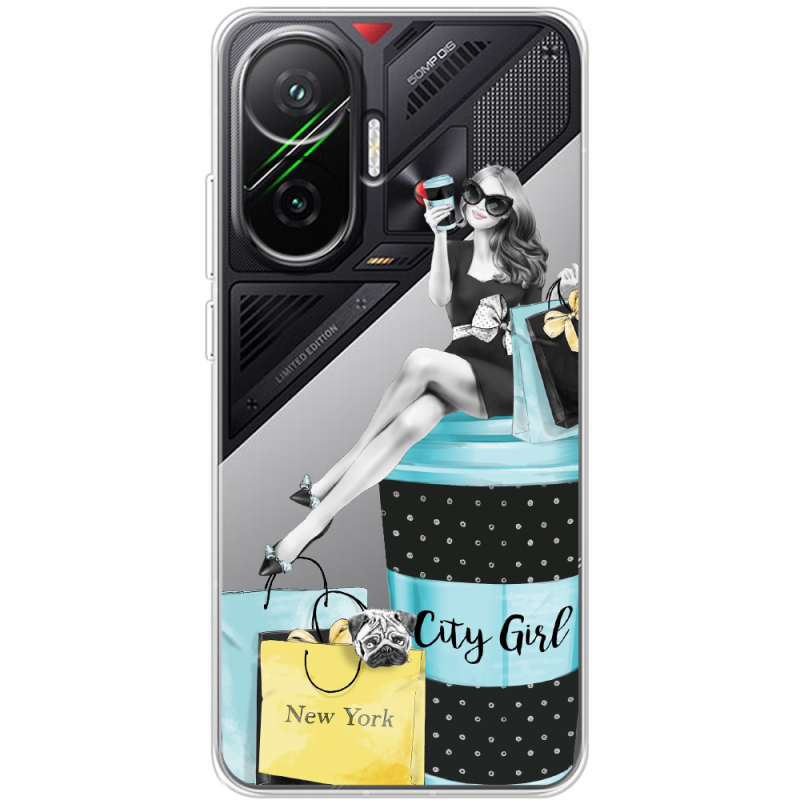 Прозорий чохол BoxFace Poco F7 City Girl