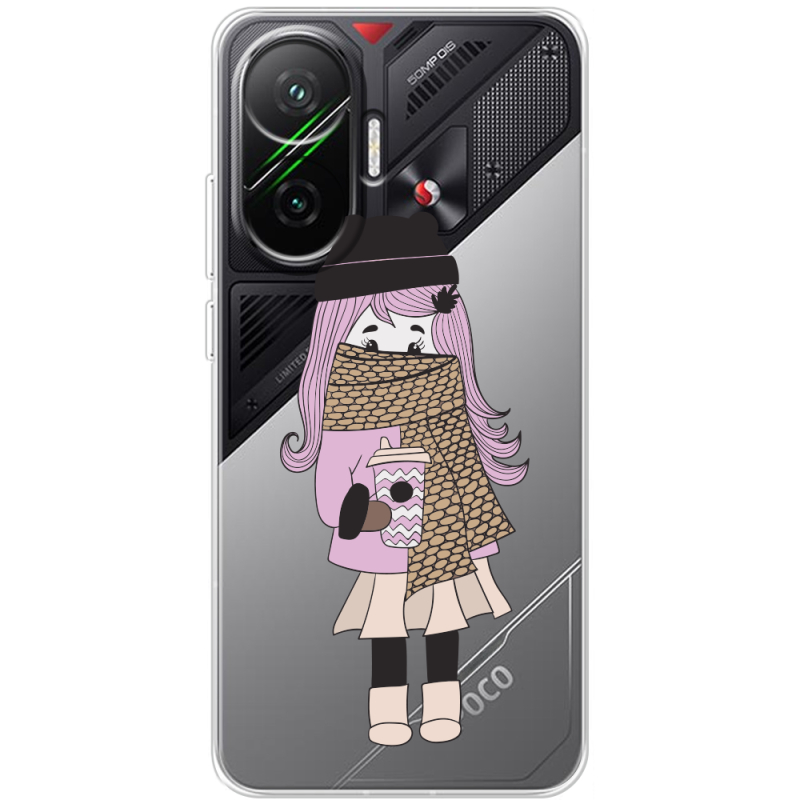 Прозорий чохол BoxFace Poco F7 Winter Morning Girl