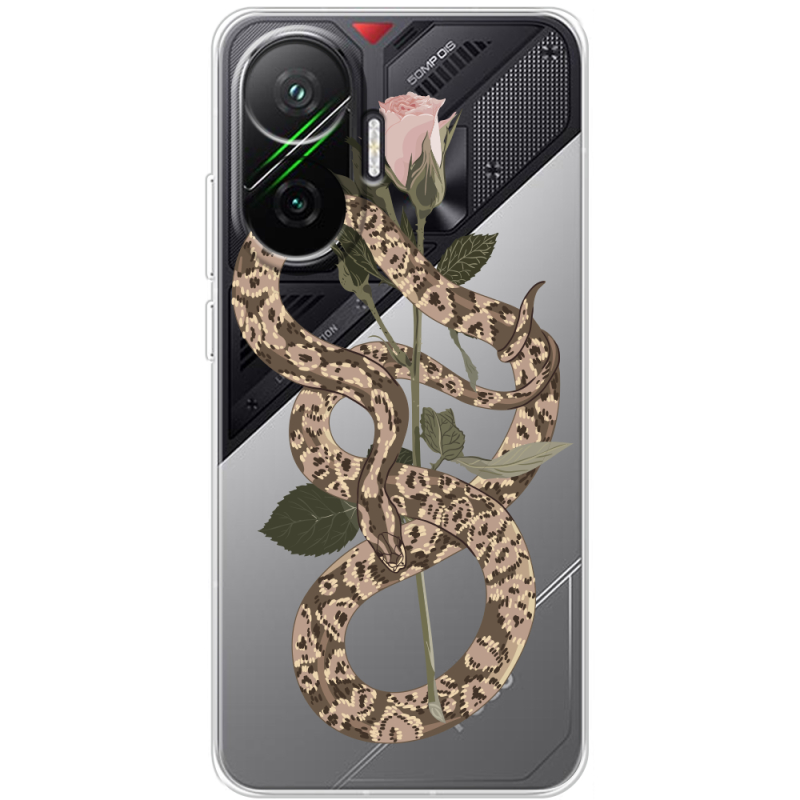 Прозорий чохол BoxFace Poco F7 Glamor Snake