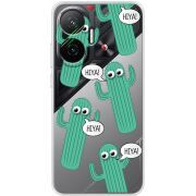 Прозорий чохол BoxFace Poco F7 с 3D-глазками HIYA