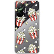 Прозорий чохол BoxFace Poco F7 с 3D-глазками Popcorn
