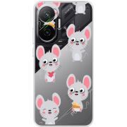 Прозорий чохол BoxFace Poco F7 с 3D-глазками Mouse