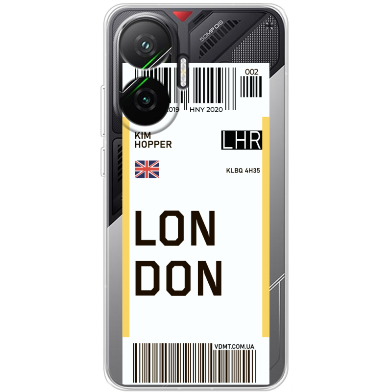 Прозорий чохол BoxFace Poco F7 Ticket London